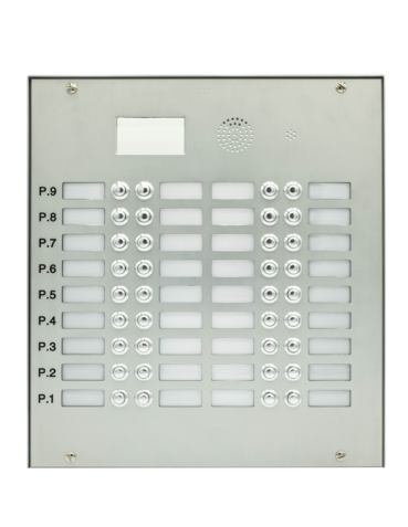 Pulsantiera alluminio Argento 36p videoABB White