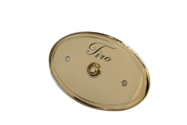 ottone ovale incisione