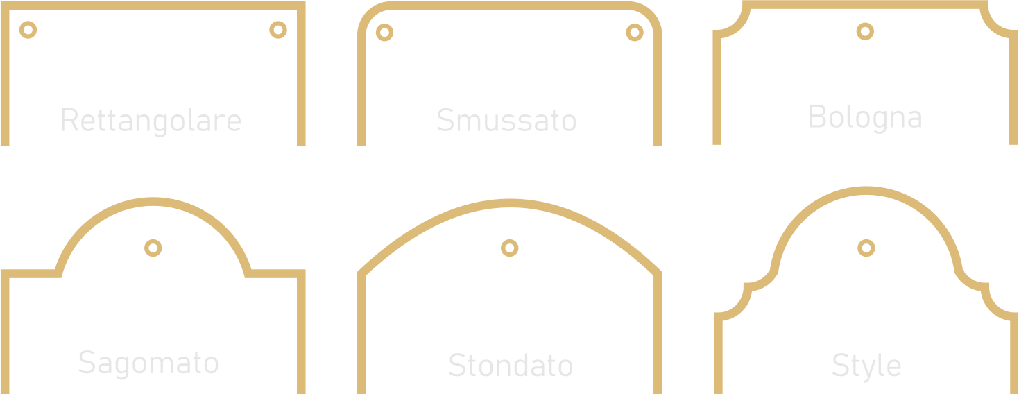stili pulsantiere ottone