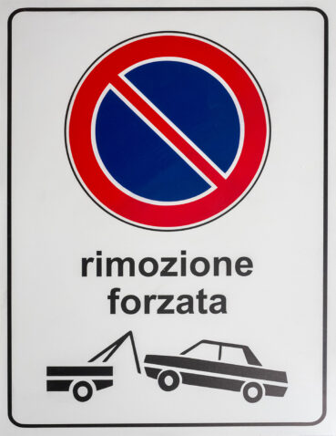 cartello rimozione